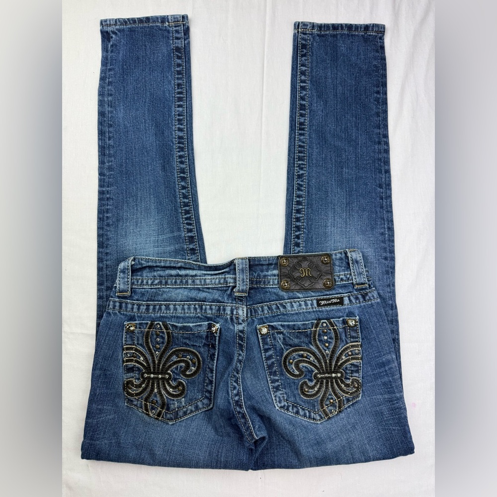 Miss me jeans Blue skinny with Embellished Pockets size 26